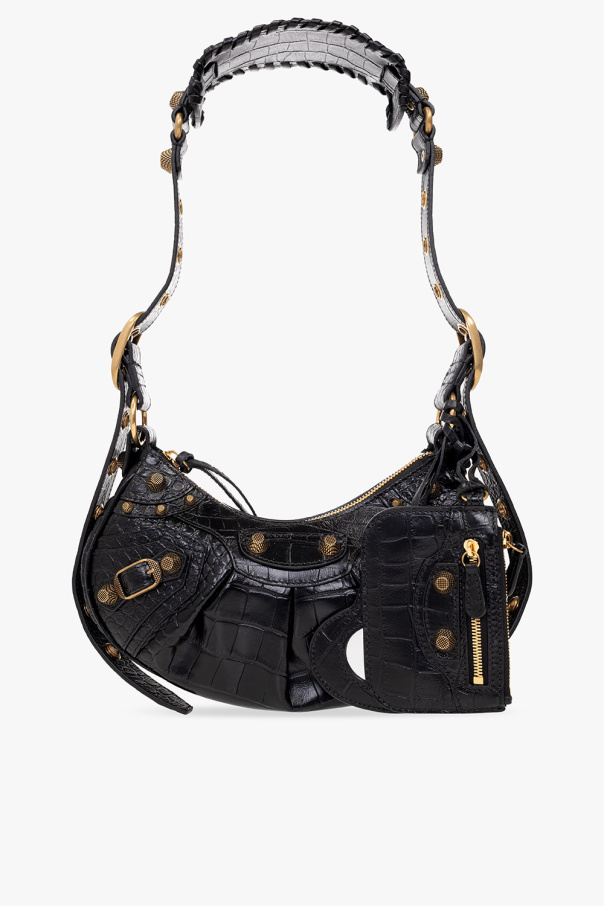 Dkny black reptile 2024 effect shoulder bag